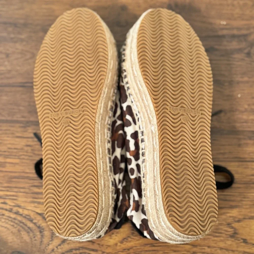 Authentic Tory Burch‎ Leopard Print Espadrille Sneakers Size 6.5 NWOB, NWOT
